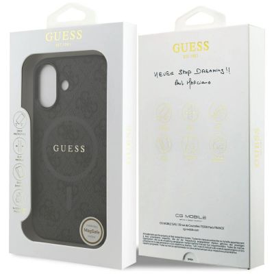 8. Etui Guess 4G Ring Classic Logo MagSafe  do iPhone 17 - czarne