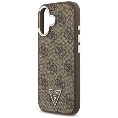 6. Etui Guess 4G Triangle Logo MagSafe na iPhone 17 - brązowe