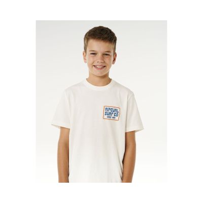 6. Koszulka chłopięca RIP CURL Pacific Rinse Sunrise Tee-Boy biała