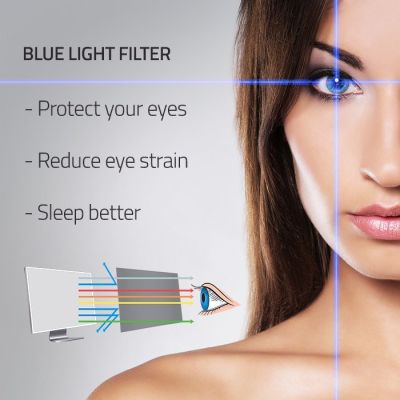 3. Filtr światła niebieskiego Qoltec 51076 24" 16:9 (Ochrona wzroku | Anti Glare | Matowy | na monitor)