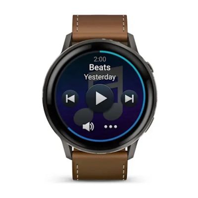 4. Garmin Venu 4 3,56 cm (1.4") AMOLED 45 mm Cyfrowy 454 x 454 px Ekran dotykowy Czarny Wi-Fi GPS