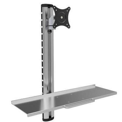 2. Techly ICA-PLW 01 uchwyt / stojak do monitorów 68,6 cm (27") Ściana Srebrny