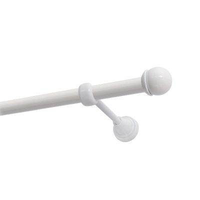 KARNISZ POJEDYNCZY FI 19 MM BIAŁY 240 CM GAŁKA MAX  KOWALSKI