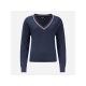 7. Sweter damski ROSSIGNOL W Knitted V Neck granatowy