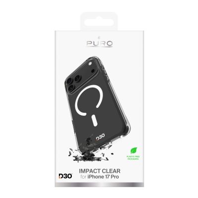2. Etui Puro Impact Clear D3O TPU+PC kompatybilne z MagSafe na iPhone 17 Pro - przezroczyste