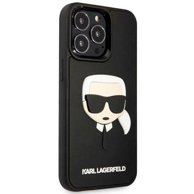 4. Etui Karl Lagerfeld 3D Rubber Karl's Head na iPhone 14 Pro - czarne
