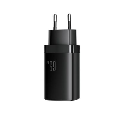8. Ładowarka sieciowa Joyroom JR-TG10 65W GaN 2x USB-C + USB-A z kablem 100W USB-C - USB-C 1.2m - czarna