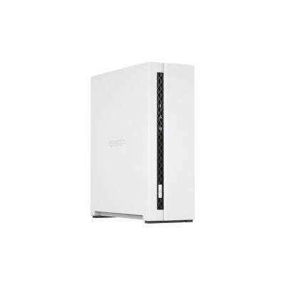 2. Qnap TS-133, Tower,  1 x 2.5"/3.5" SATA, ARM 1.8GHz Quad core, 2GB, 1 x 1GbE, External adapter (PSU)