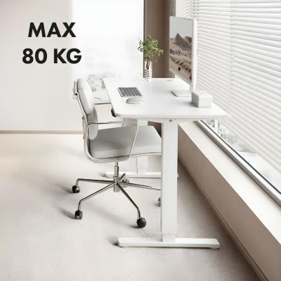 7. ERGO OFFICE BIURKO ELEKTRYCZNE REGULACJA MAX WYS. 1160MM, MAX - 80 KG, BEZ BLATU DO PRACY STOJĄCO SIEDZĄCEJ, BIAŁE ER-400 W