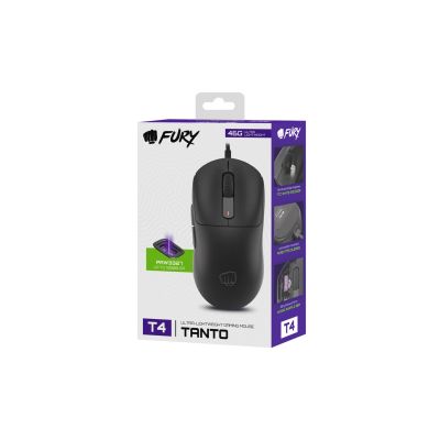 14. Mysz dla graczy Fury Tanto T4 12000DPI RGB czarna gamingowa przewodowa