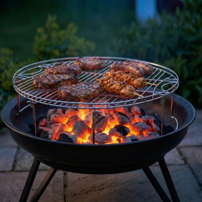 4. RUSZT GRILLOWY 65CM ZE SKŁADANYMI NÓŻKAMI NAD OGNISKO PALENISKO OGRODOWE