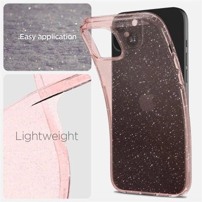 2. Etui Spigen Liquid Crystal Glitter na iPhone 15 Plus - różowo-przezroczyste