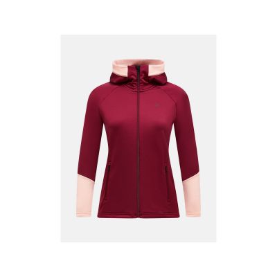 Bluza z kapturem damska Peak Performance Rider Essentials Zip Hood - vertical zenith/peach fuzz rozmiar: m