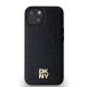 3. Etui DKNY Leather Monogram Pattern Metal Logo MagSafe na iPhone 15 / 14 / 13 - czarne