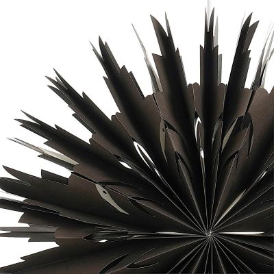 5. PŁATEK ŚNIEGU DEKORACJA WISZĄCA PAPIEROWA ŚR 50CM MICA - CZARNY