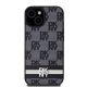 3. Etui DKNY Leather Checkered Mono Pattern & Printed Stripes na iPhone 15 / 14 / 13 - czarne