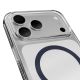 4. Etui Puro Lite Mag TPU+PC kompatybilne z MagSafe na iPhone 17 Pro Max - przezroczyste z niebieskim pierścieniem