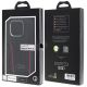 10. Etui Audi Genuine Leather z MagSafe na iPhone 15 Pro - czarno-czerwone
