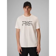 T-shirt regular z nadrukiem męski 4F | Robert Lewandowski RL9KSS26TTSHM3938-11S