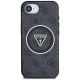 3. Etui Guess IML Metal Glitter 4G Circle Triangle MagSafe na iPhone 16e - czarne