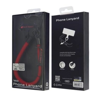 3. Smycz Audi Crossbody uniwersalna 28cm x 10mm - czerwona