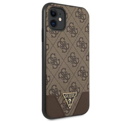 6. Etui Guess 4G Triangle Collection na iPhone 11 6,1" / Xr 6,1" - brązowe