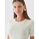 Crop top slim gładki damski 4F 4FRAW24TTSHF2581-47S