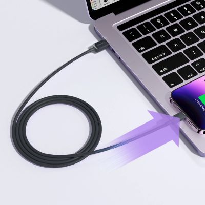 6. Kabel Joyroom Multi-Color Series A14 Lightning / USB-A 2.4A 1.2 m - czarny