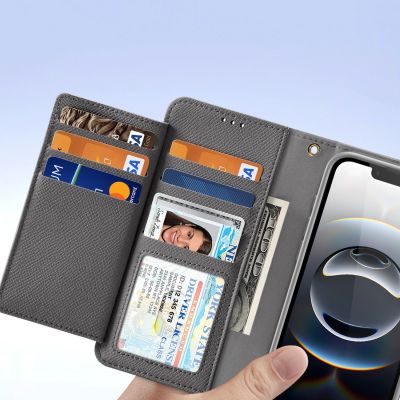 8. Etui skórzane Dux Ducis Lawa na iPhone 16e / 17e z odłączanym portfelem magnetycznym - szare