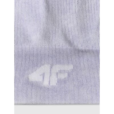 8. Biustonosz treningowy bezszwowy z niskim wsparciem damski 4F 4FWSS26USBAF203-51A