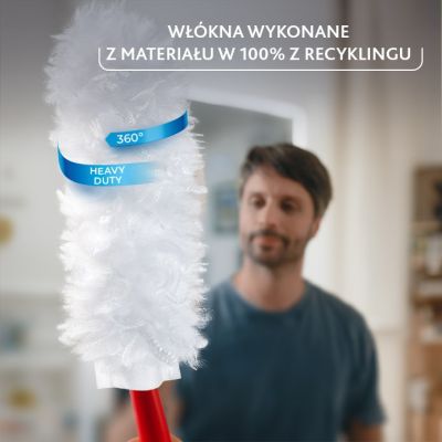 12. Miotełka do kurzu Vileda z długą rączką + 1 wkład Flex&Catch