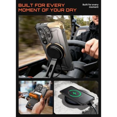 8. Etui Supcase UB Grip Mag MagSafe na Samsung Galaxy S26 Ultra - czarno-brązowe