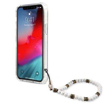 5. Etui Guess White Pearl na iPhone 12 / iPhone 12 Pro - przezroczyste