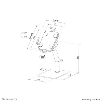 18. Uchwyt do tabletu na blat NEOMOUNTS DS15-625BL1