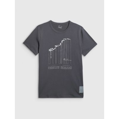 7. T-shirt regular z nadrukiem męski 4F 4FRAW25TTSHM3845-22S