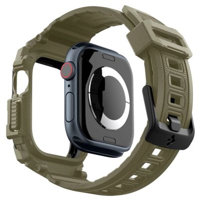 8. Pasek Spigen Rugged Armor ”Pro” na Apple Watch 10 (46 MM) - zielony