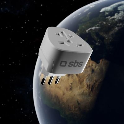 9. Adapter podróżny SBS IT - uniwersalny - biały