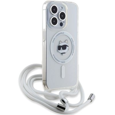 3. Etui Karl Lagerfeld IML Choupette Head & Cord MagSafe na iPhone 14 Pro - przezroczyste