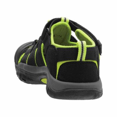 4. Sandały trekkingowe dziecięce na lato Keen Newport H2 Black/Lime green dla dzieci (1009942)