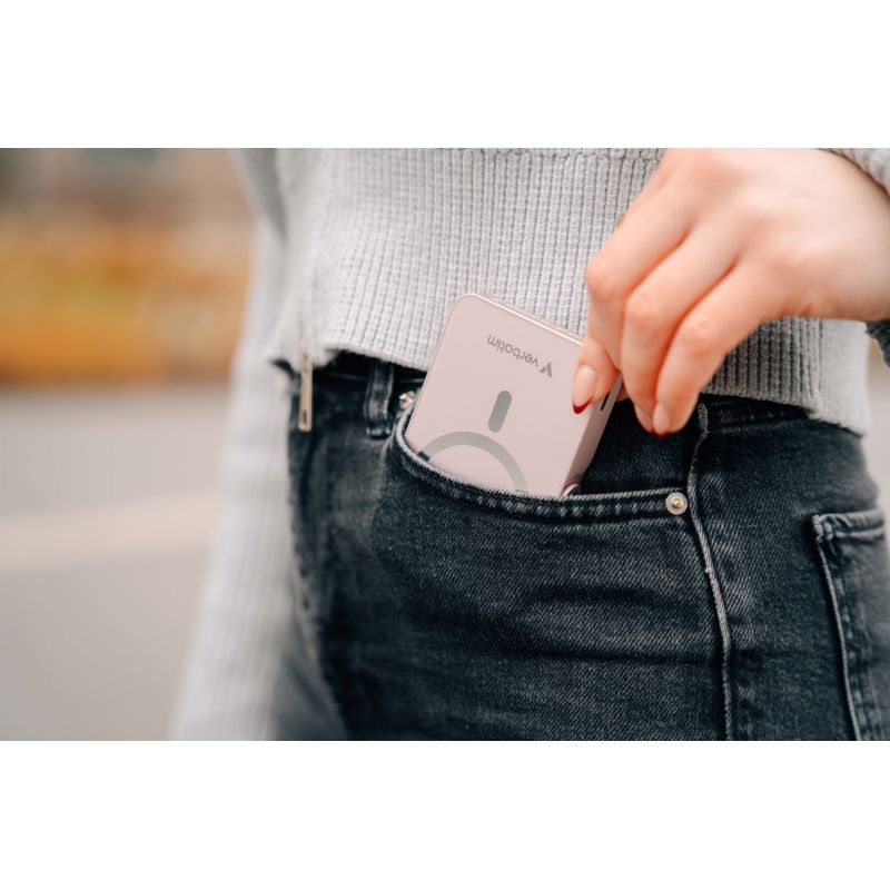 4. Verbatim Charge 'n' Go Magnetic Wireless Litowo-polimerowy (LiPo) 10000 mAh Bezprzewodowe ładowanie Różowy