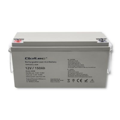 5. QOLTEC AKUMULATOR AGM 12V | 150AH | MAX.2250A