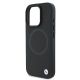 6. Etui BMW Signature Leather Half Textured & Circle MagSafe na iPhone 16 Pro - czarne