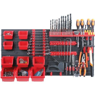 17. ZESTAW TABLIC POJEMNIKÓW WARSZTATOWYCH I UCHWYTÓW ORDERLINE KISTENBERG