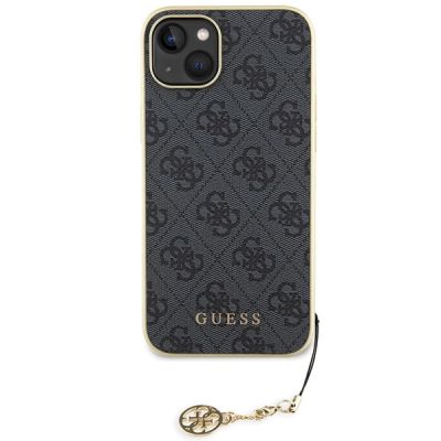3. Etui Guess 4G Charms Collection do iPhone 15 Plus - szare