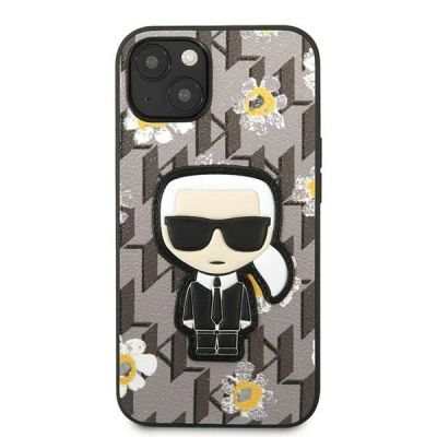 3. Etui Karl Lagerfeld Flower Ikonik Karl na iPhone 13 - szare
