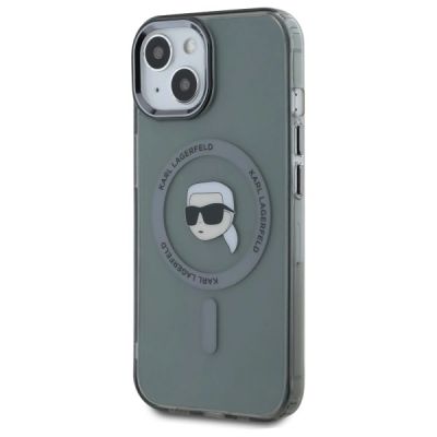 2. Karl Lagerfeld KLHMP15SHLSKIK iPhone 15   6.1" czarny/black hardcase IML Metal Karl Head MagSafe