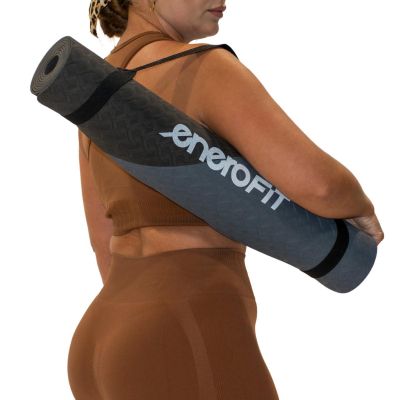 6. MATA DO JOGI I FITNESS TPE ANTYPOŚLIZGOWA SZARO-CZARNA ENERO FIT