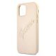 6. Etui Guess Saffiano Vintage Script na iPhone 12 / iPhone 12 Pro - złote