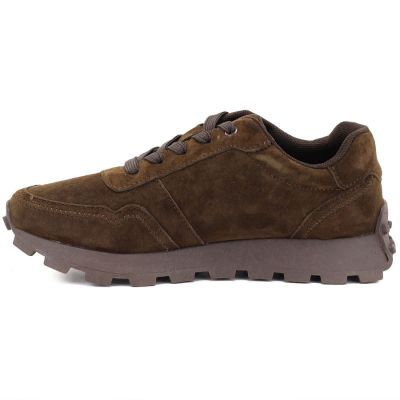 3. Skórzane półbuty sneakersy platformy brązowy S.Barski
