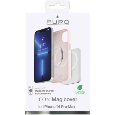 2. Etui silikonowe Puro Icon Mag MagSafe do iPhone 14 Pro Max - różowe